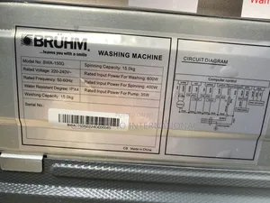 Bruhm Washing Machine 15kg 60hz Top Loader