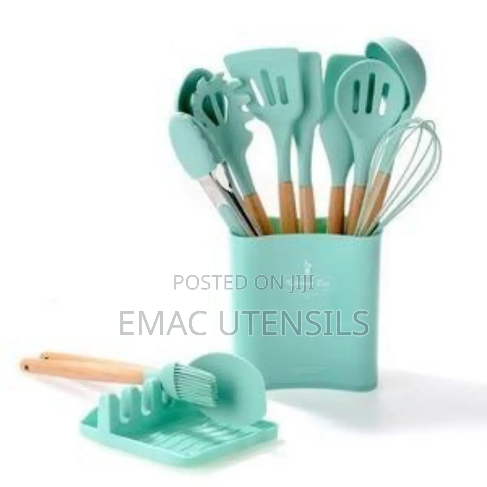 13pcs Silicone Non-Stick Spoon With Spoon Rest