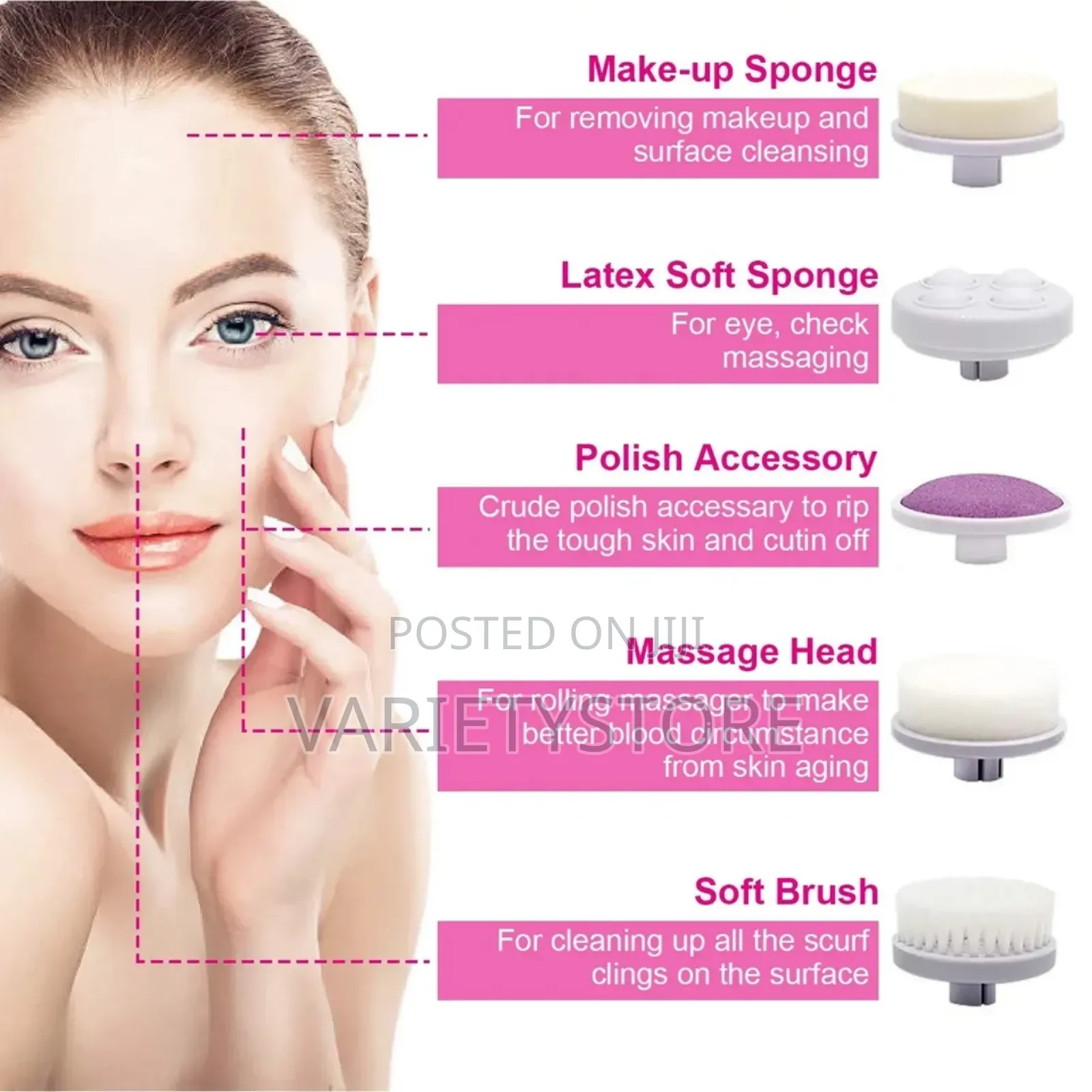 Electric 5 IN 1 Face Cleansing Brush