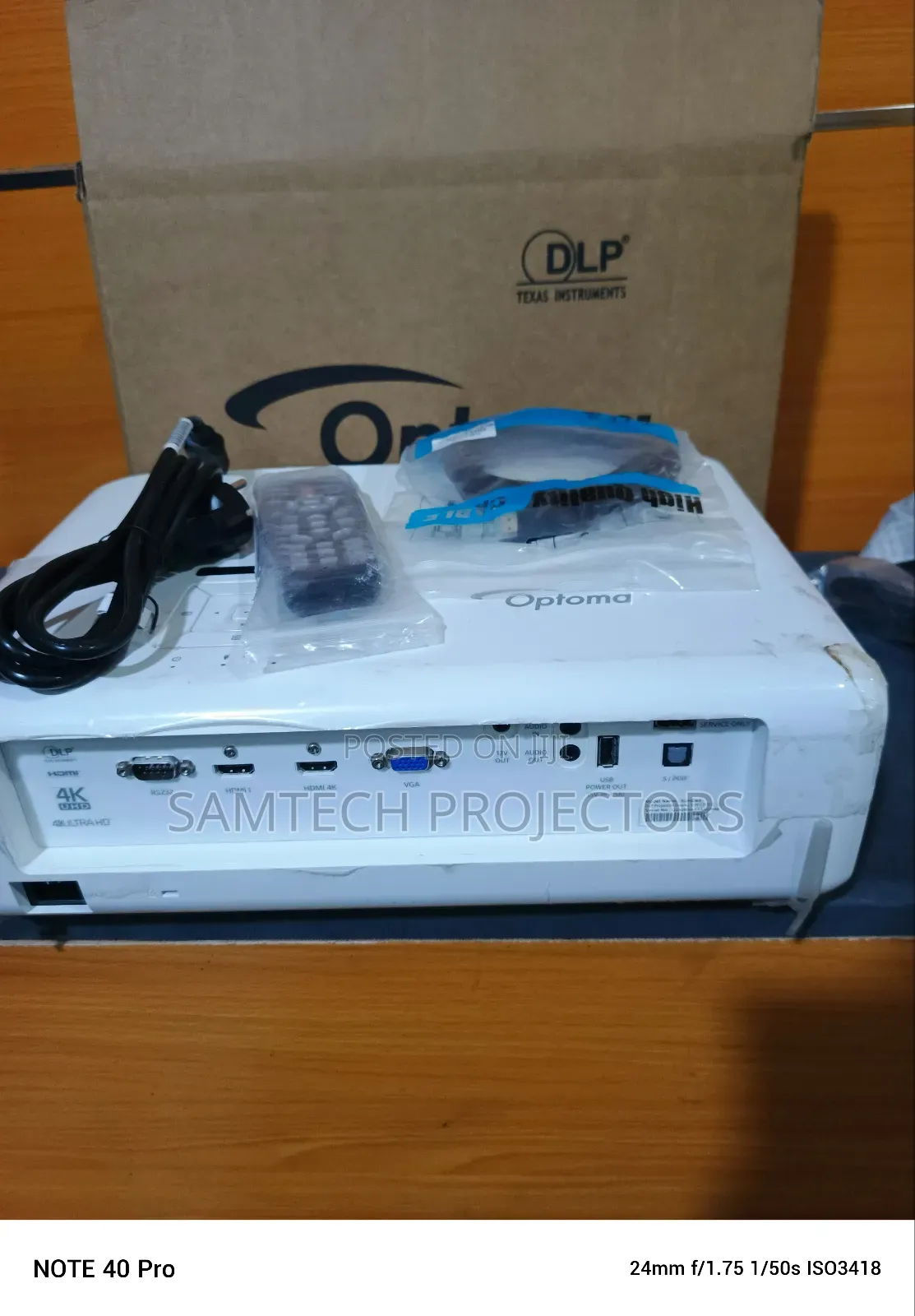 Brand New Optoma UHD Projector Open Carton.
