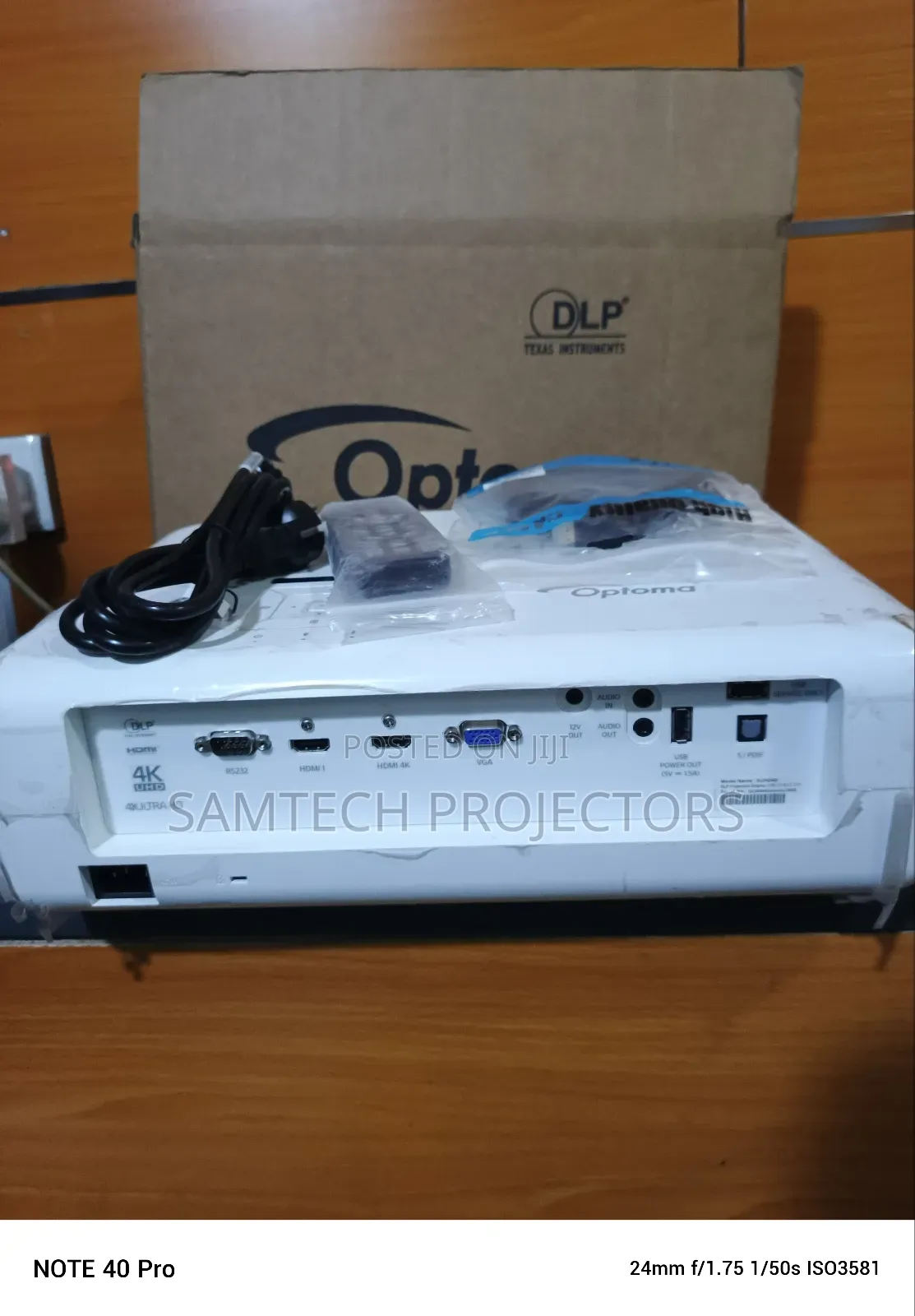 Brand New Optoma UHD Projector Open Carton.