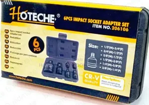 Hotech Mechanical Tools 6 PCS Impact Socket Adapter Set