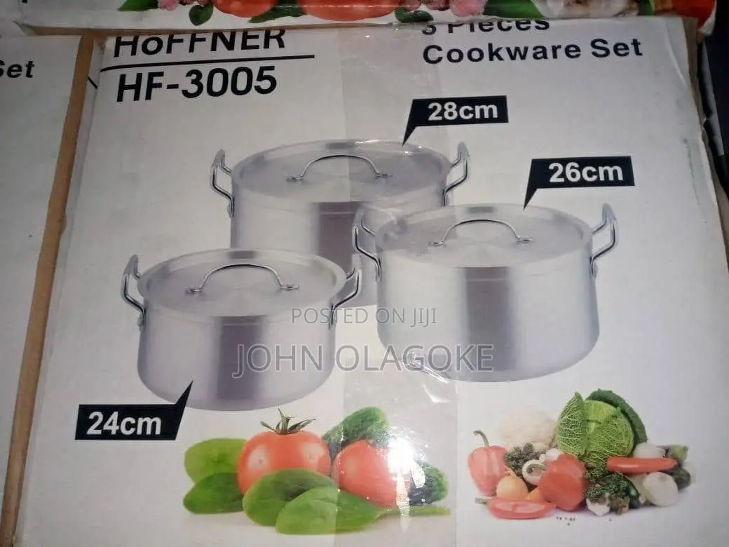 Hf-3005
3set Aluminium Hoffner Pot
Size 24/26/28cm