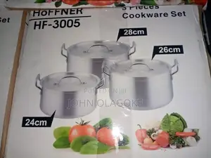 Hf-3005
3set Aluminium Hoffner Pot
Size 24/26/28cm