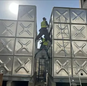 Galvanized Braithwaite Pressed Steel Water Tank Installation