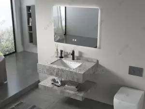 Bathroom Cabinet Set With an LED Mirror.