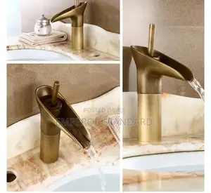 Luxury Bathroom Wash Basin Brass Brushed Vanity Mixer Tap
