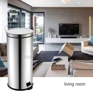 Rubbish Bin Living Room Bedroom Bathroom Stainless Steel