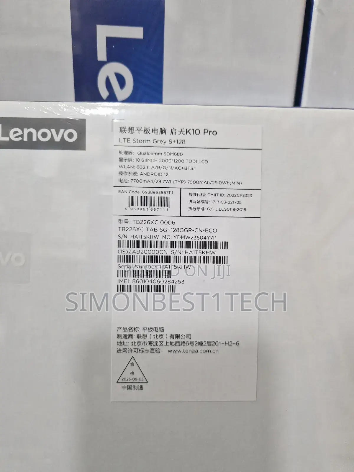 New Lenovo Tab K10 128 GB Gray