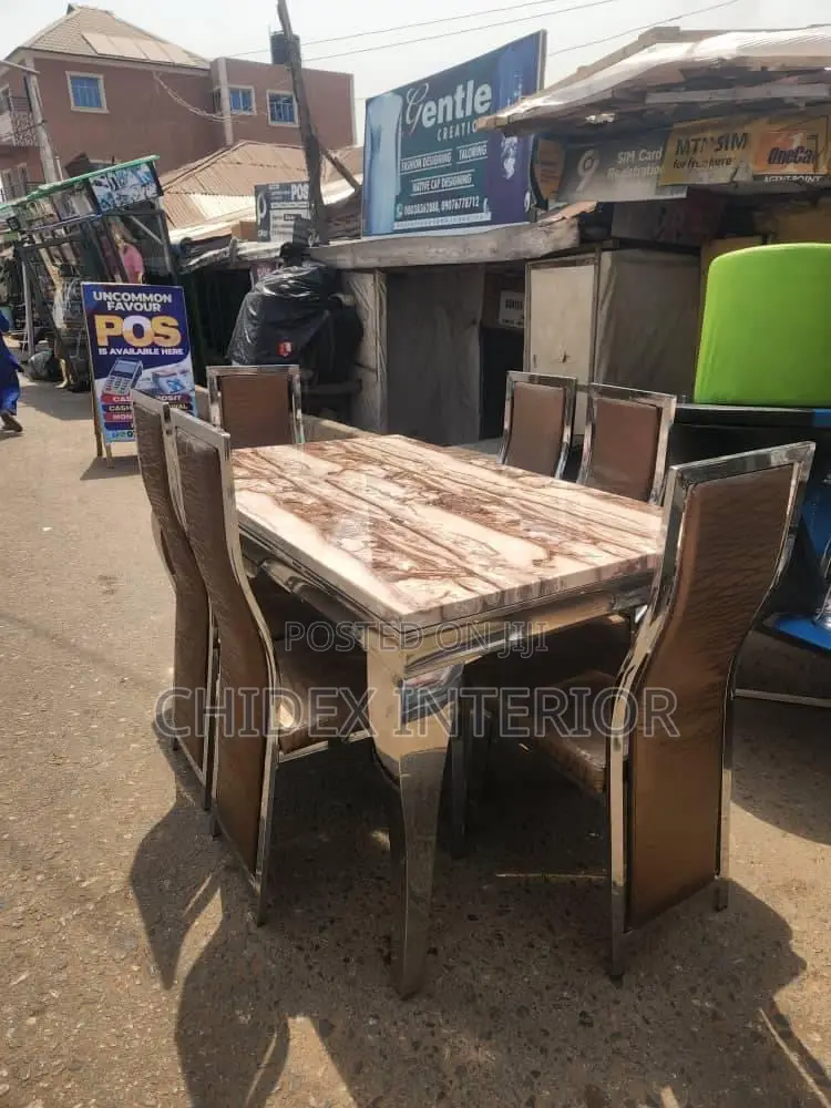 Quality Imported Marble Dining Table 6 Seater