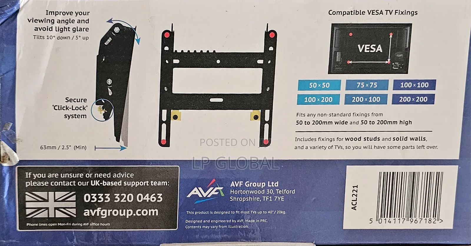 Adjustable Tilt TV Wall Mount