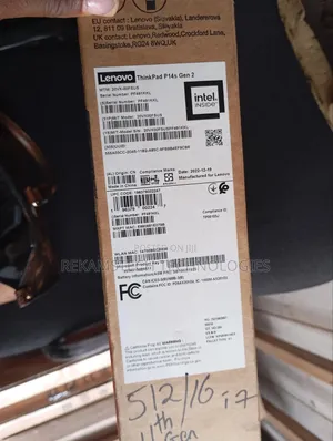 New Laptop Lenovo Thinkpad P14s 16GB Intel Core I7 SSD 512GB