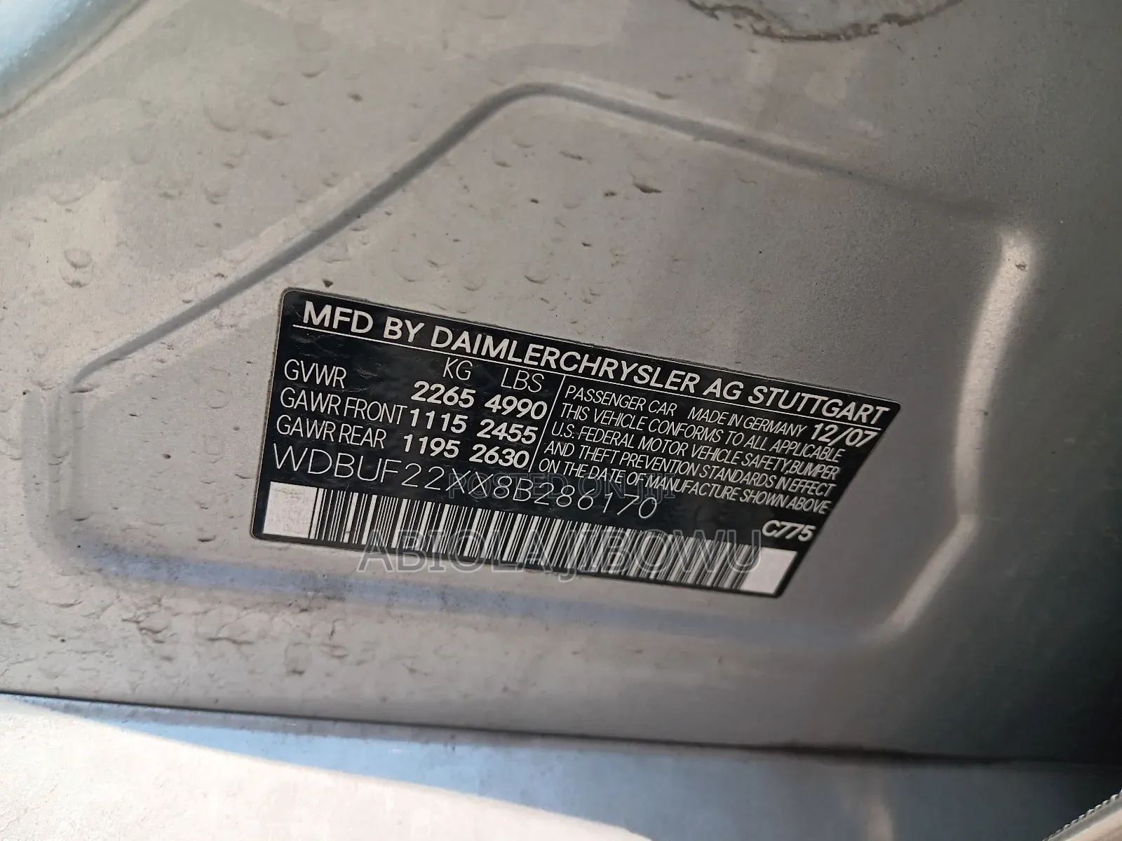 Mercedes-Benz E320 2008 Silver