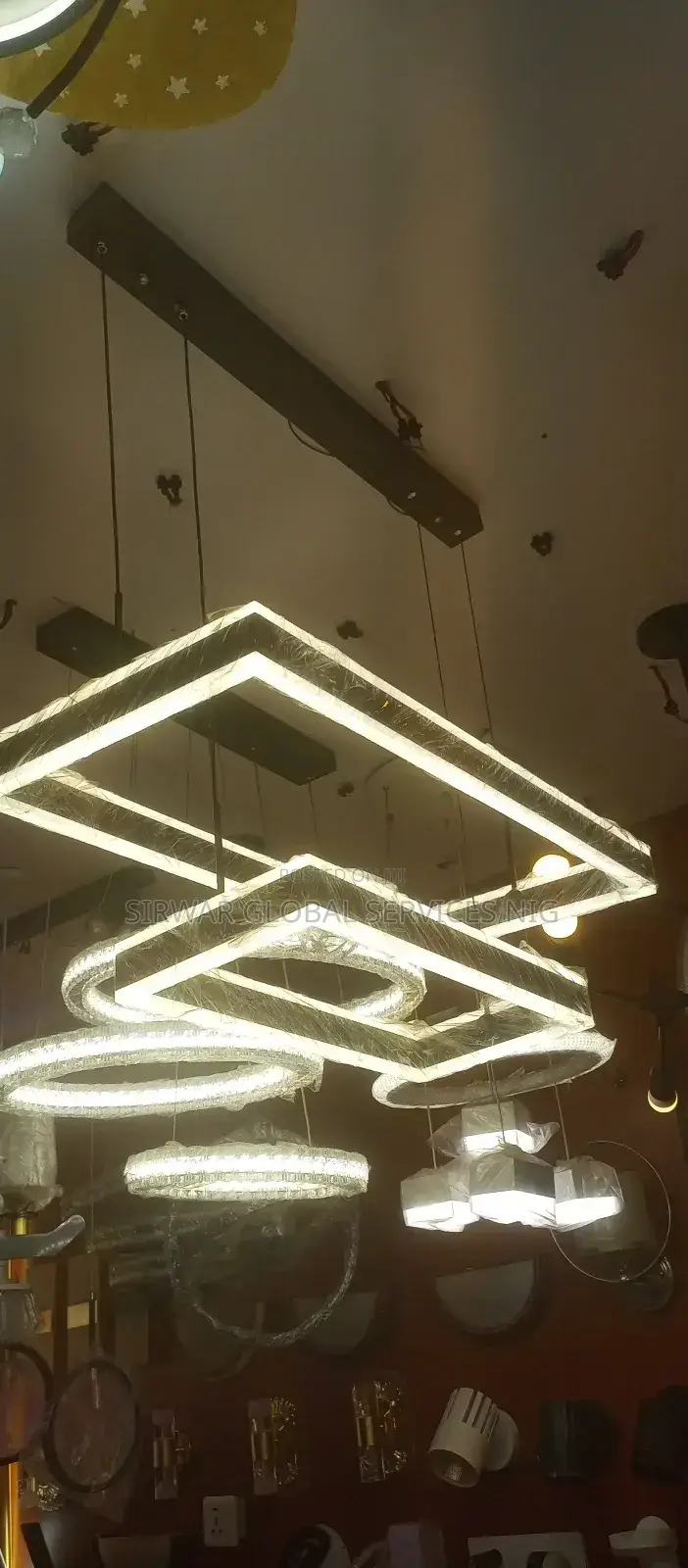 2 Steps Rectangle Drop Light Coffee Brown