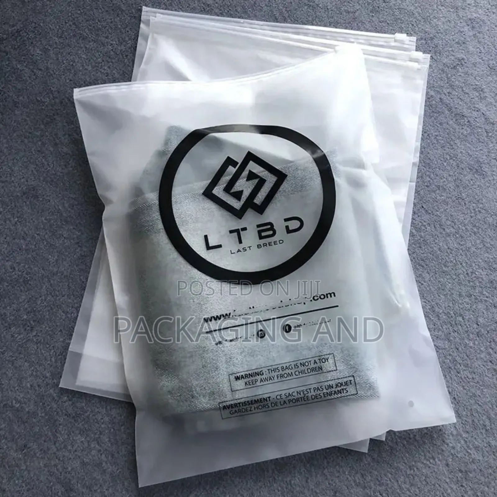 Medium Frosted Ziploc Bag With One-Colour Front Print Only, Moq:100pcs