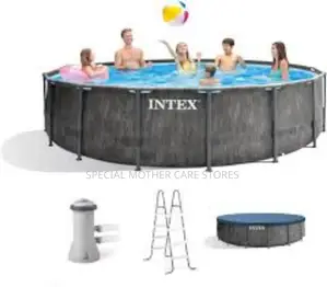 Photo - 16ft Round Intex Swimming Pool Complete Set
