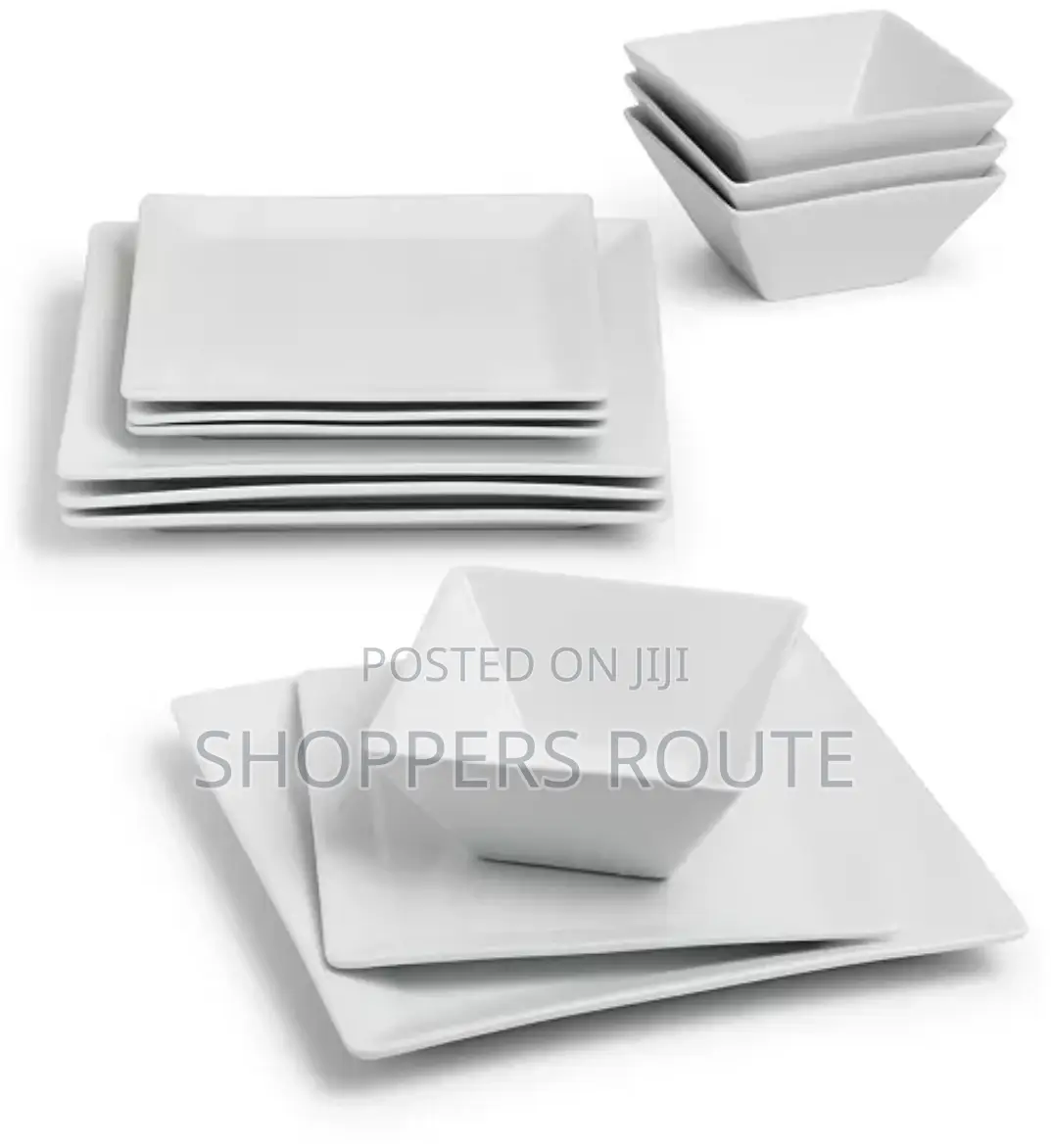 The CELLAR 12 Pc. Square Dinnerware Set(Imported)