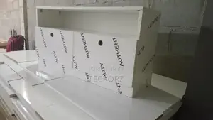 Glossy TV Console Cabinet With Double Drawers