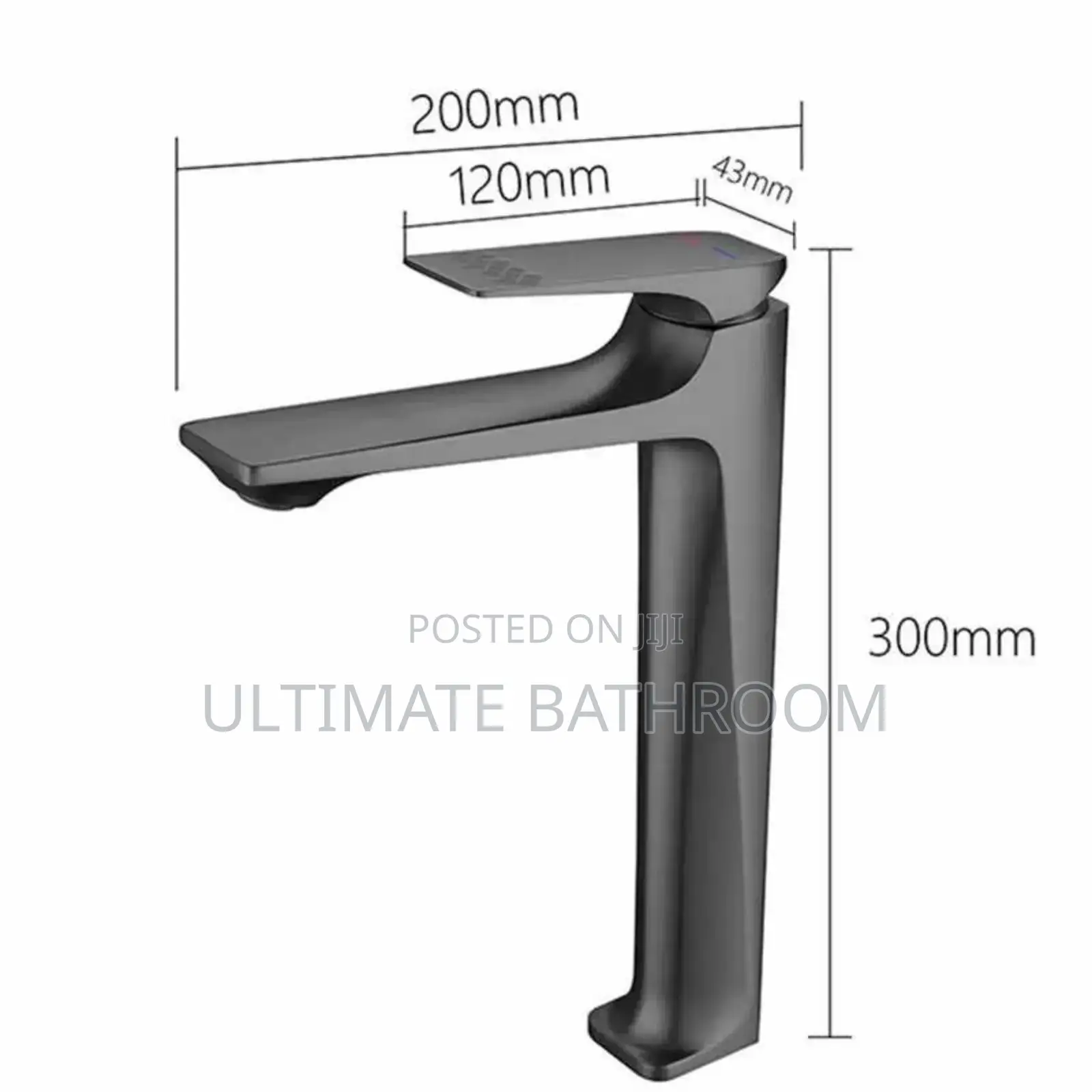 Long Black Basin Faucet IBS