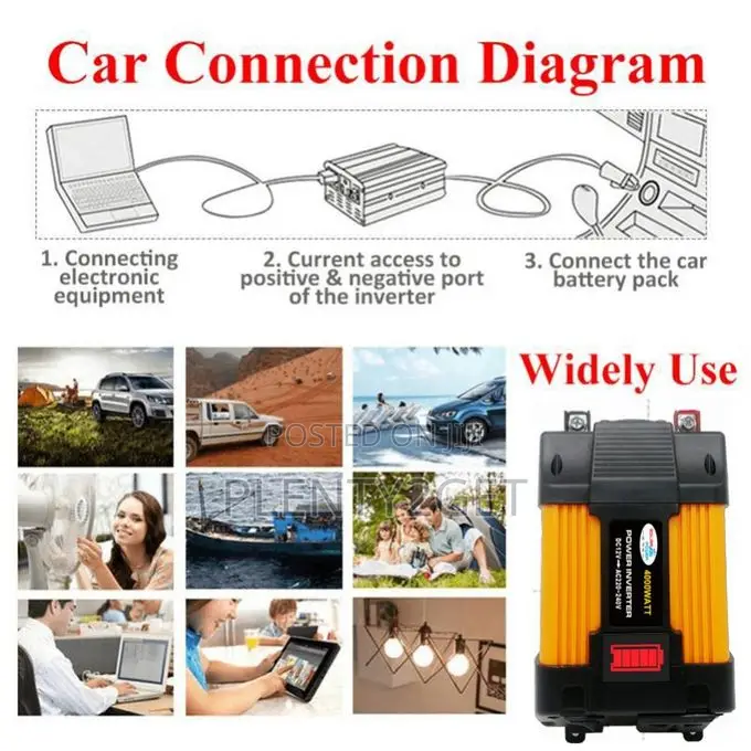 4000w Car Inverter Socket Adapter Socket Inverter