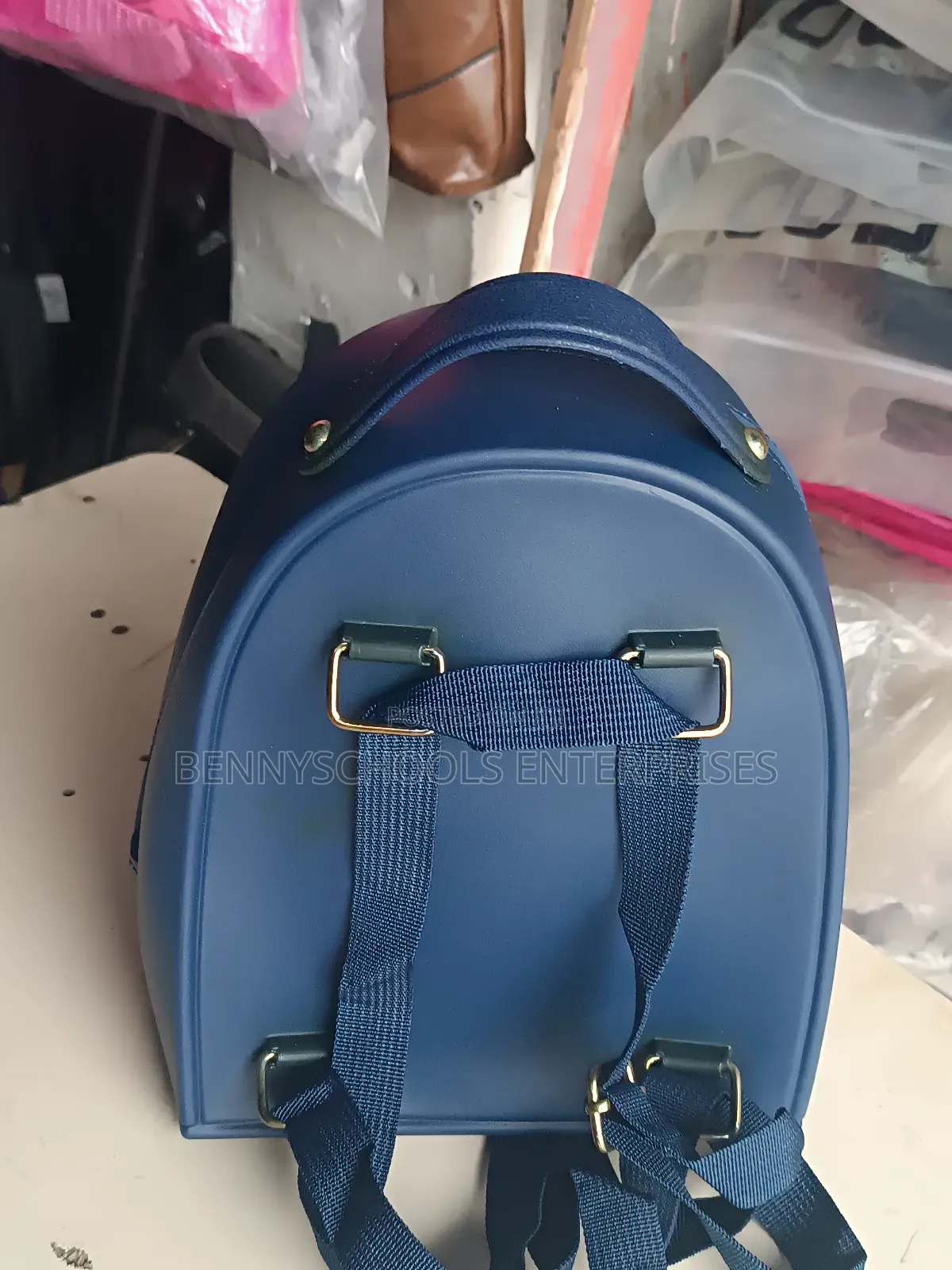 Small Fancy Rubber Backpack and School Bag
