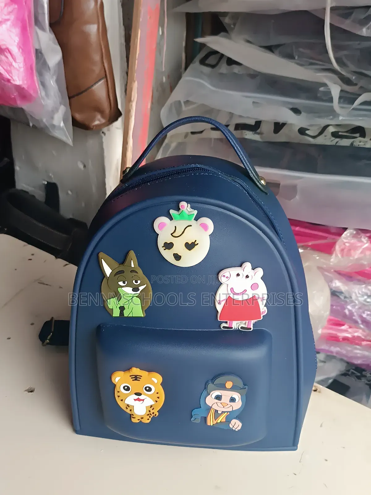 Small Fancy Rubber Backpack and School Bag
