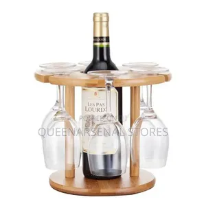 Bamboo Wine and Glass Holder