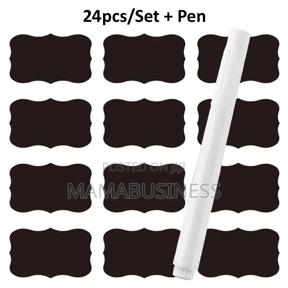 Chalk Board Labels Stickers With Pen -24 PCS