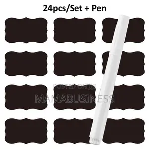 Chalk Board Labels Stickers With Pen -24 PCS