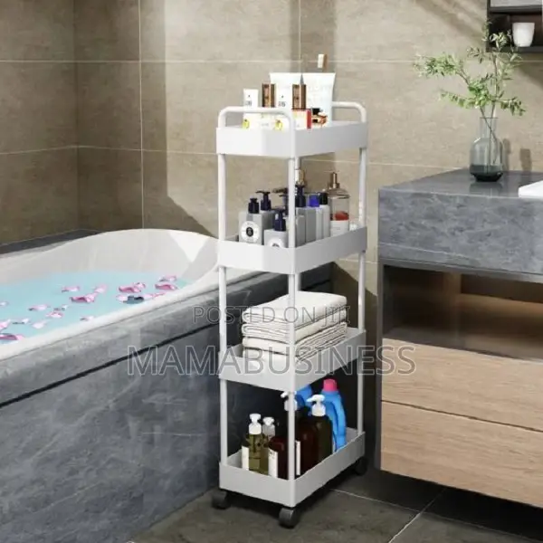 4 Layer Bathroom / Kitchen Rack With Wheels