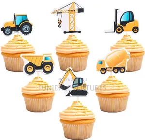 24 Pieces Construction Theme Cup Cake Topper