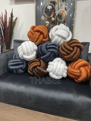 Bespoke Knotted Throw Pillows Plush Knot Ball