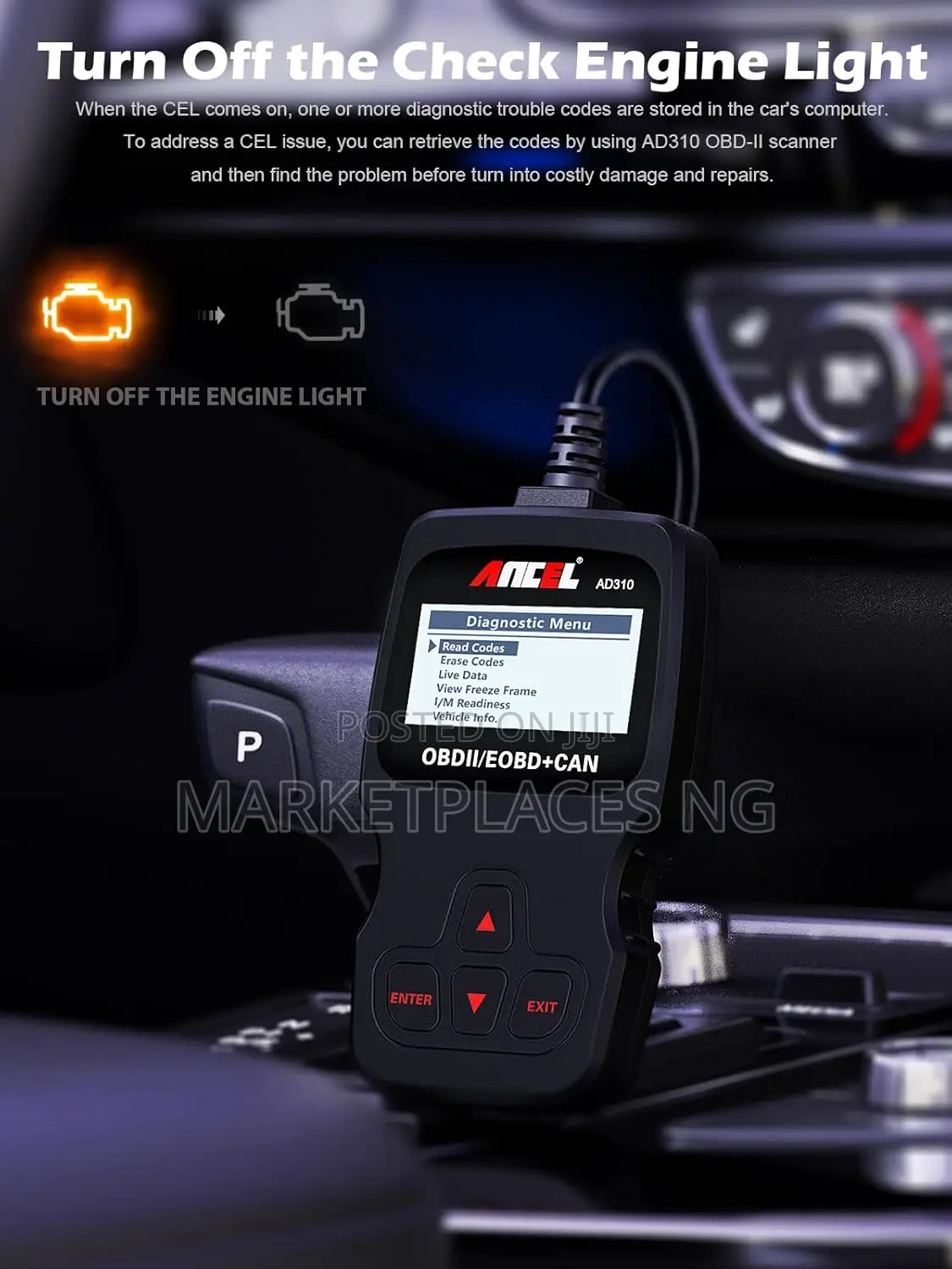 Ancel AD310 Universal OBD II Scanner Code Reader