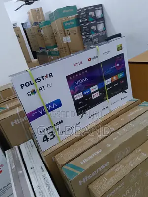Amazing 43" Polystar Frameless Full HD Smart Tv PV-HK43FLSM