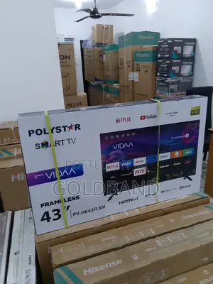 New in 43" Polystar Frameless Smart Tv PV-HK43FLSM