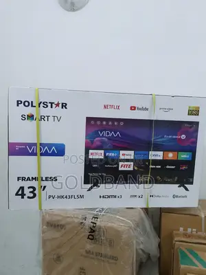 Durable Polystar 43" Frameless Full HD Smart Tv PV-HK43FLSM