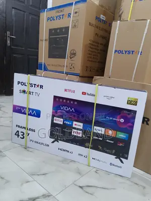 Modern Polystar 43" Frameless Full HD Smart Tv PV-HK43FLSM