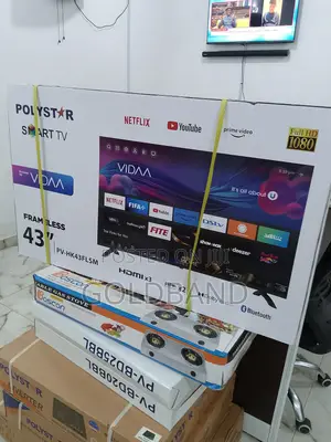 Most Efficient Polystar 43" Frameless Smart Tv PV-HK43FLSM