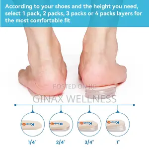 4-Layer Adjustable Orthopedic Heel Lift Inserts (1 Pair)