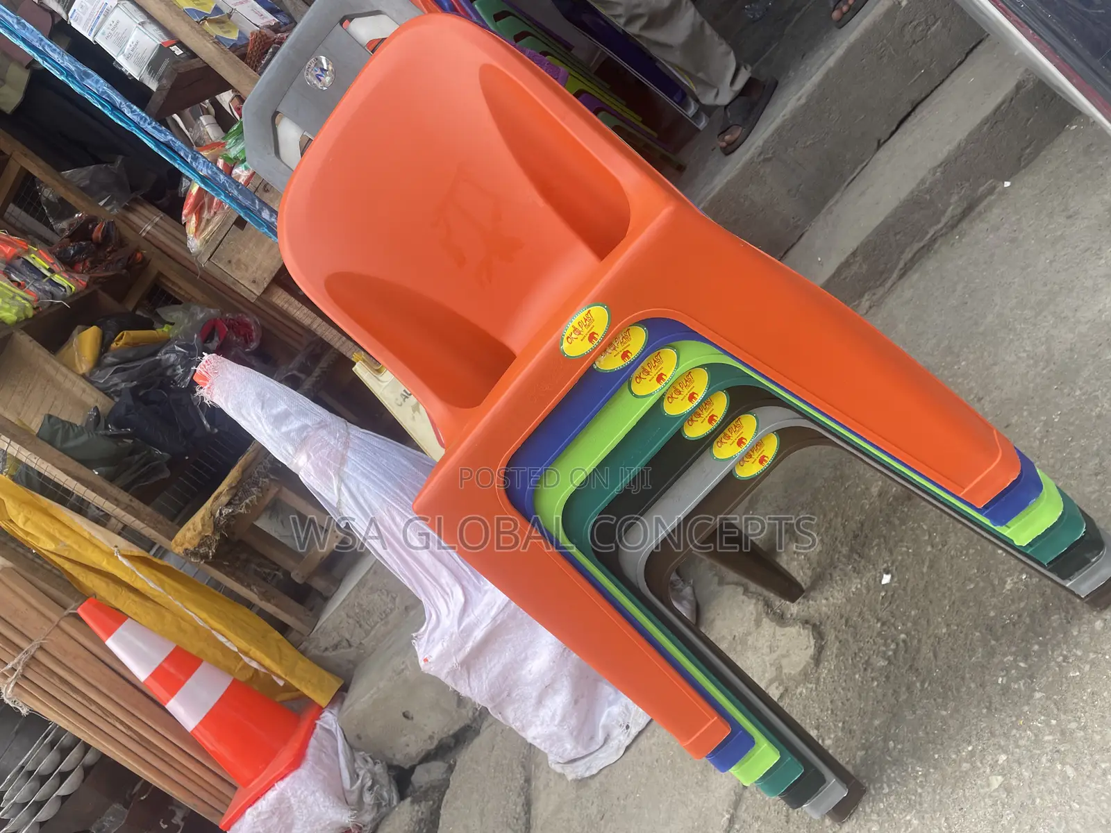 Armless Elephants Plastic Chair
