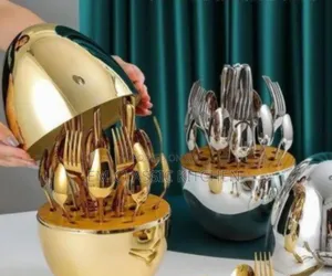 Set of Golden Egg Spoons