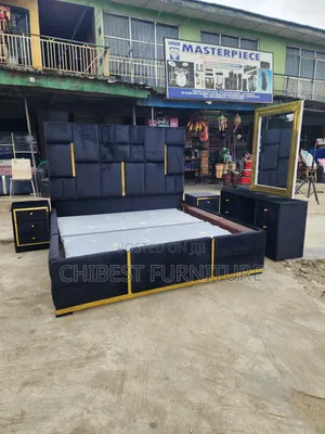 Quality 6by6 Complete Set of Upholstery Padded Bed