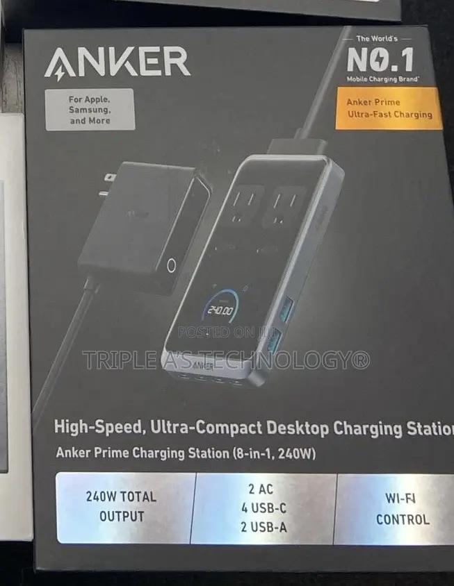 Original Anker Prime Charging Station, 240w 8-in-1