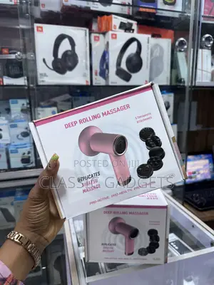 Pink Bluelex 5 Attachment Deep Rolling Facial Massager