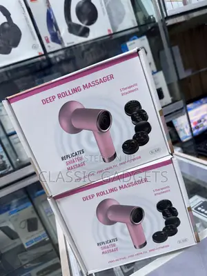 Pink Bluelex 5 Attachment Deep Rolling Facial Massager