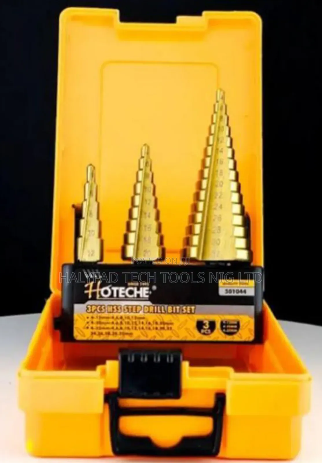 Hotech 3pcs HSS Step Drill Bit Set