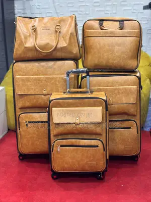 Leather Traveling Luggage Boxes