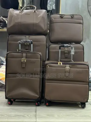 Leather Traveling Luggage Boxes