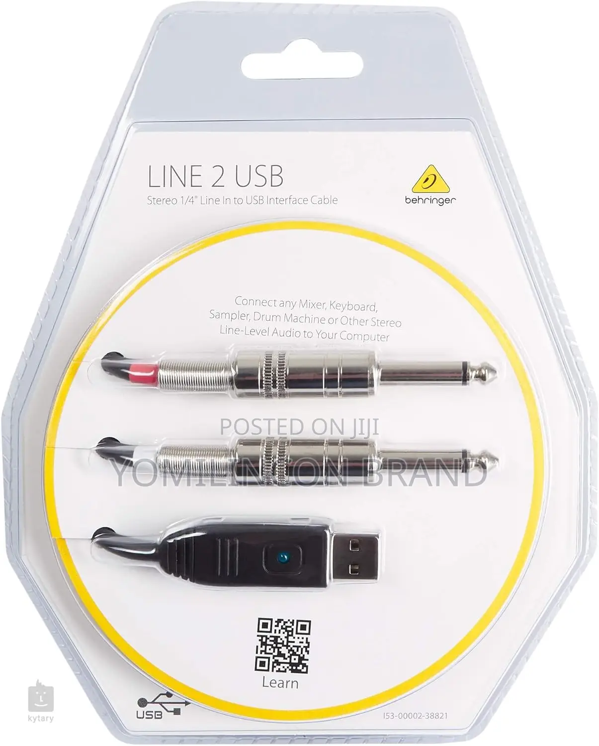 Behringer LINE 2 USB Stereo 1-4" Line in to USB Interface Ca