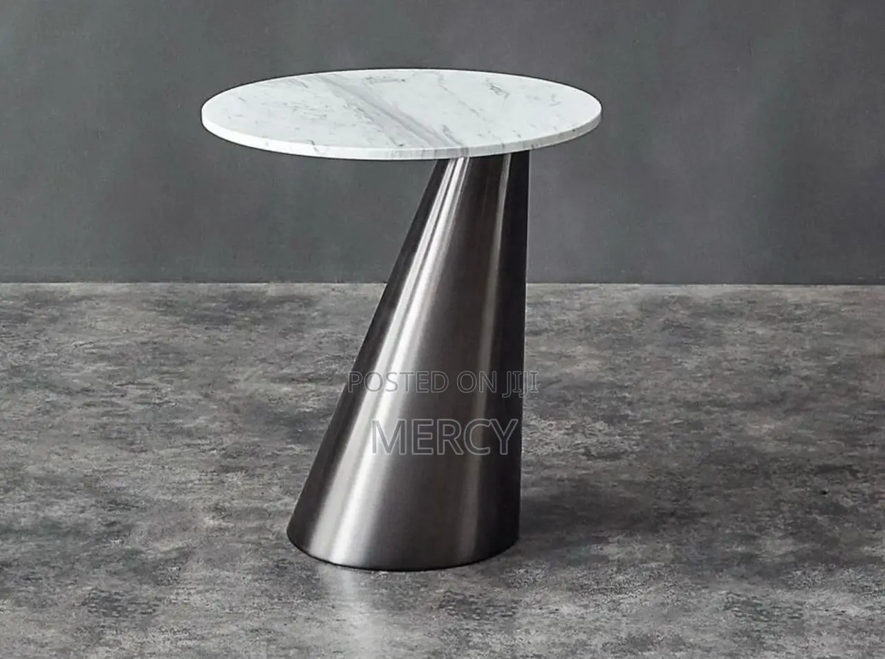 Side Stool With Marble Top